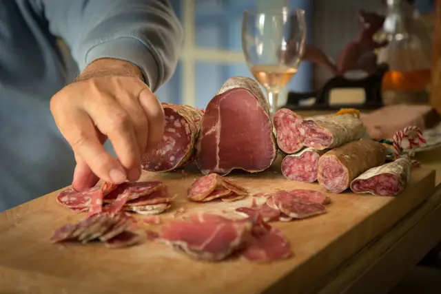 Raw and processed meat Image